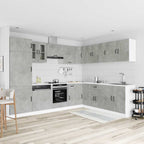 Mueble cocina Kalmar gris hormigón 14 pzas madera contrachapada