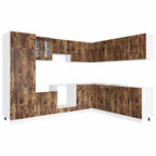 Mueble cocina Kalmar roble ahumado 14 pzas madera contrachapada