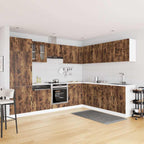 Mueble cocina Kalmar roble ahumado 14 pzas madera contrachapada