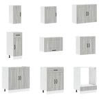 Mueble cocina Kalmar sonoma gris 14 pzas madera contrachapada