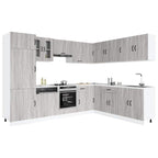 Mueble cocina Kalmar sonoma gris 14 pzas madera contrachapada