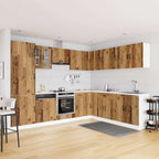 Mueble cocina Kalmar madera vieja 14 pzas madera contrachapada