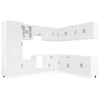 Mueble de cocina Lucca blanco 14 piezas madera contrachapada