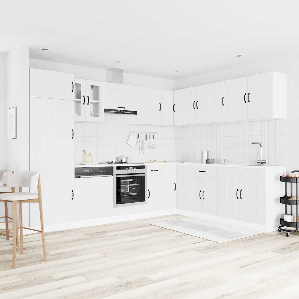 Mueble de cocina Lucca blanco 14 piezas madera contrachapada