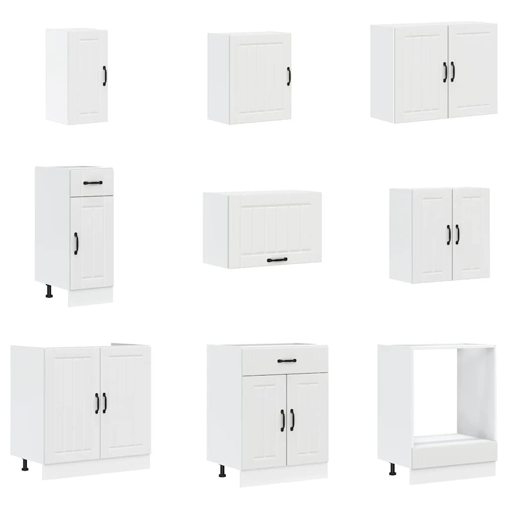 Mueble de cocina Lucca blanco 14 piezas madera contrachapada