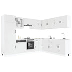 Mueble de cocina Lucca blanco 14 piezas madera contrachapada