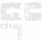 Mueble cocina Lucca blanco brillo 14 pzas madera contrachapada