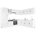 Mueble cocina Lucca blanco brillo 14 pzas madera contrachapada