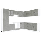 Mueble cocina Lucca gris hormigón 14 pzas madera contrachapada