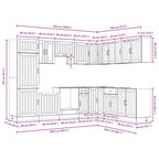 Mueble cocina Lucca gris hormigón 14 pzas madera contrachapada