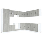 Mueble cocina Lucca sonoma gris 14 pzas madera contrachapada