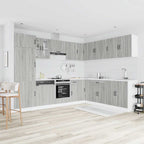 Mueble cocina Lucca sonoma gris 14 pzas madera contrachapada