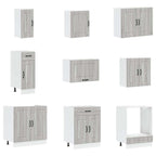 Mueble cocina Lucca sonoma gris 14 pzas madera contrachapada