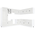 Mueble cocina Porto blanco brillo 14 pzas madera contrachapada