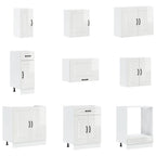 Mueble cocina Porto blanco brillo 14 pzas madera contrachapada