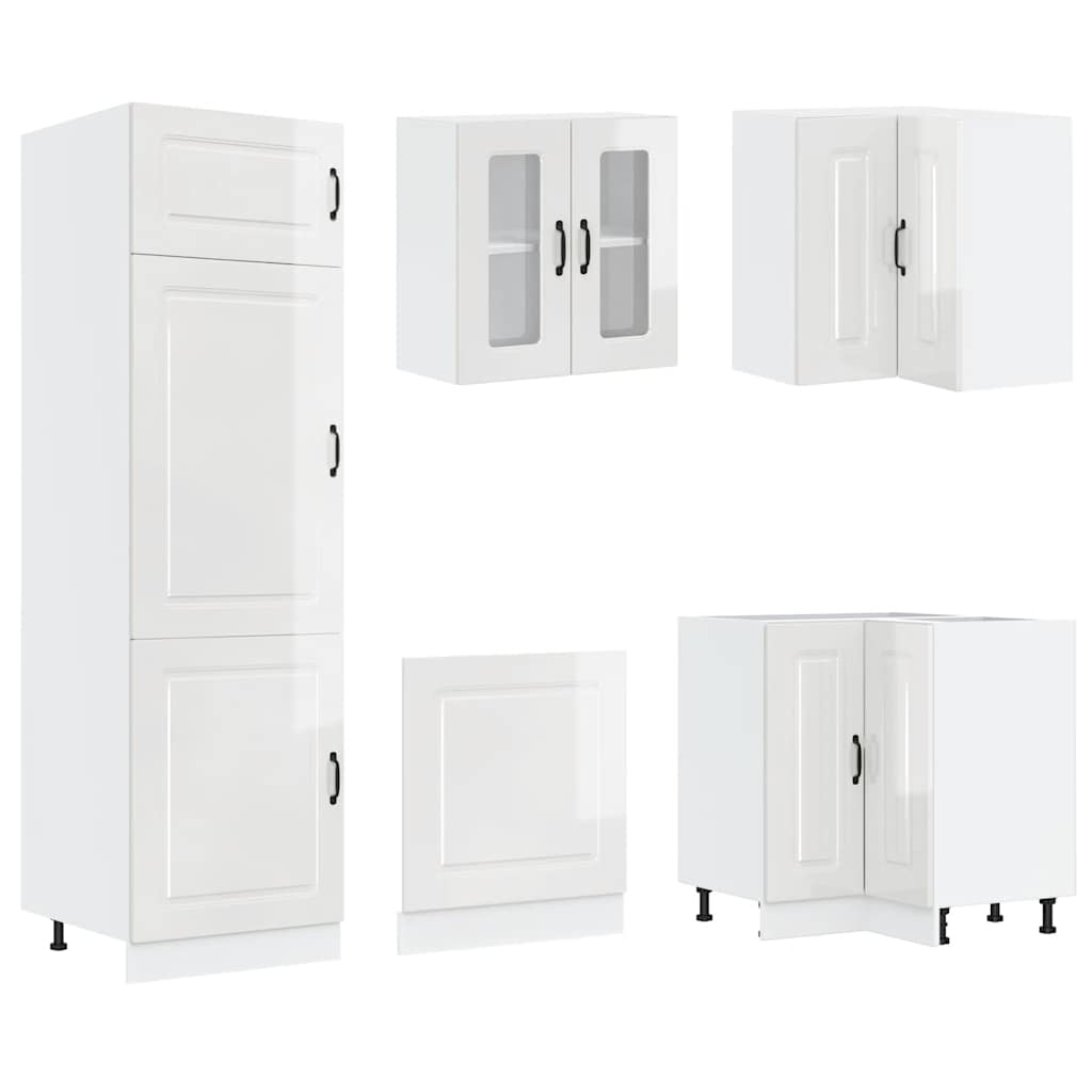 Mueble cocina Porto blanco brillo 14 pzas madera contrachapada