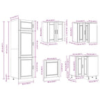 Mueble cocina Porto blanco brillo 14 pzas madera contrachapada