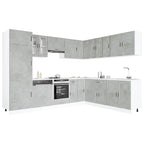 Mueble cocina Porto blanco brillo 14 pzas madera contrachapada
