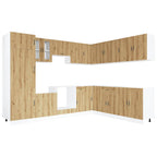 Mueble de cocina Porto 14 piezas artesanal roble