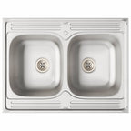 Gabinete de cocina Kalmar 2 pcs Marrón 80 x 46 x 81.5 cm