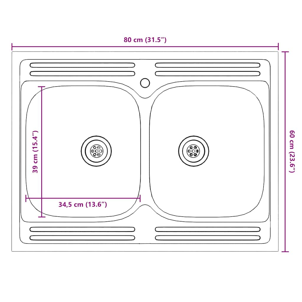 Gabinete de cocina Kalmar 2 pcs Marrón 80 x 46 x 81.5 cm
