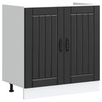 Mueble Bajo para Fregadero con almacenamiento Lucca 2 pcs Negro