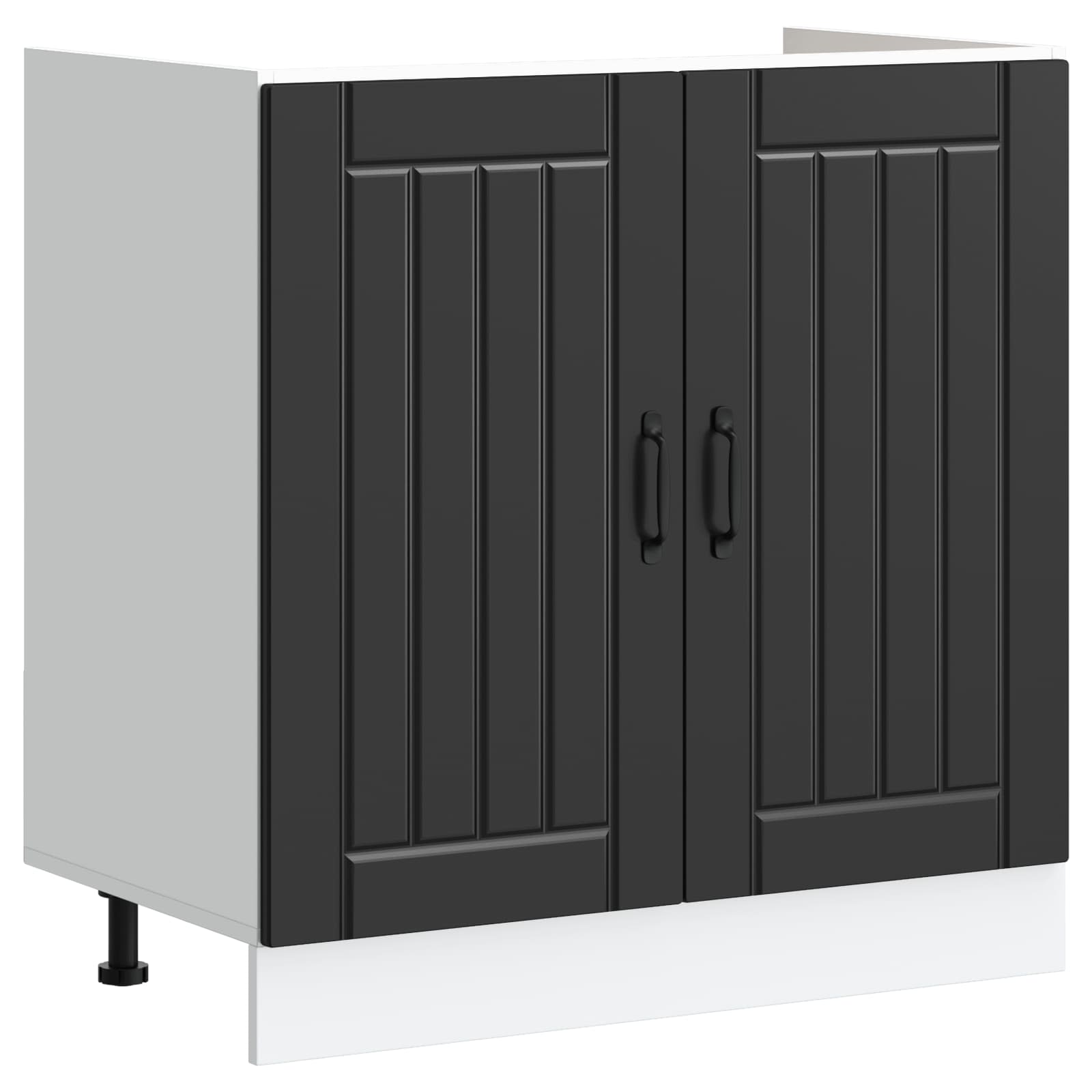 Mueble Bajo para Fregadero con almacenamiento Lucca 2 pcs Negro