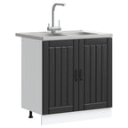 Mueble Bajo para Fregadero con almacenamiento Lucca 2 pcs Negro