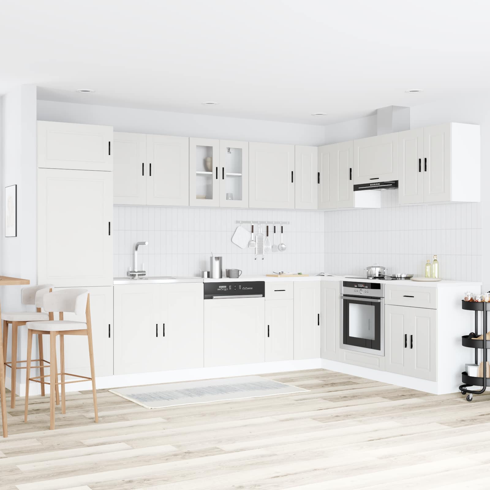 Mueble Bajo para Fregadero con almacenamiento Porto 2 pcs Gris