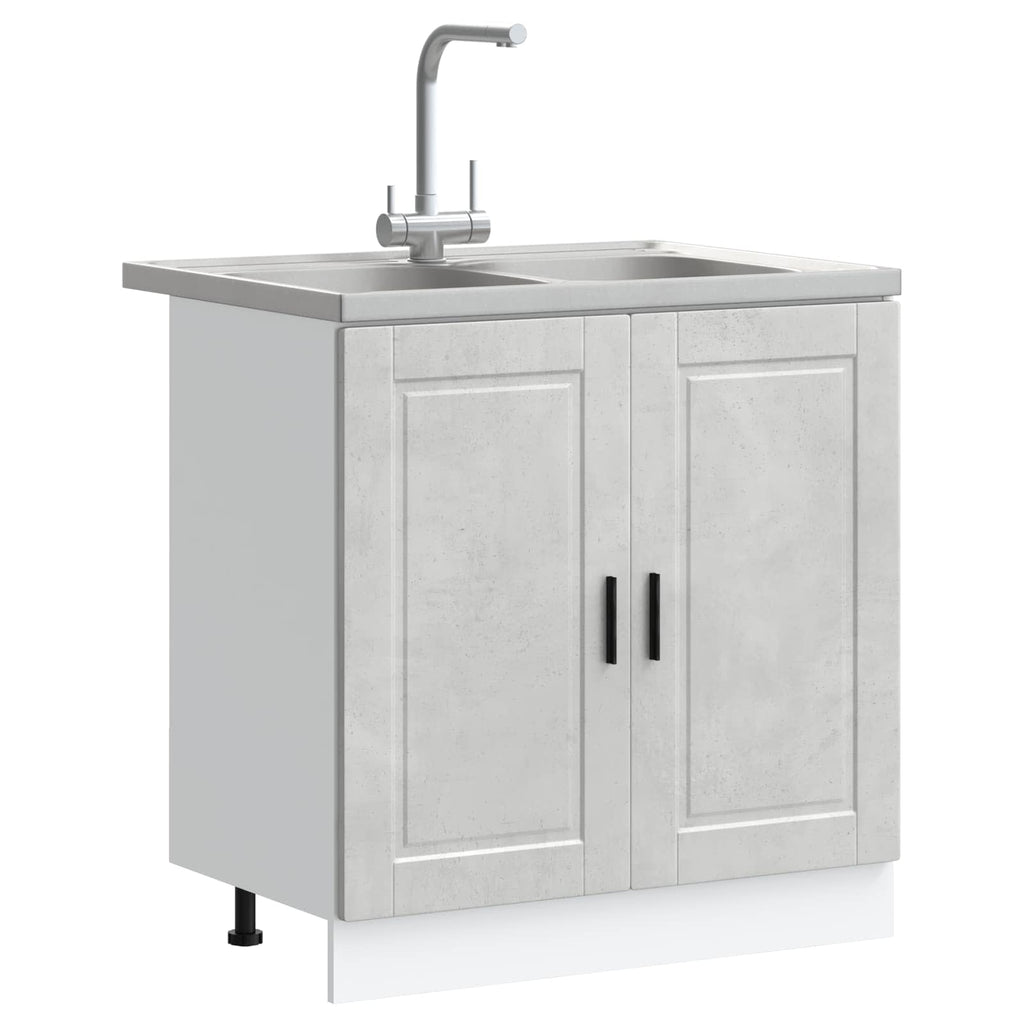 Mueble Bajo para Fregadero con almacenamiento Porto 2 pcs Gris