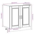 Mueble Bajo para Fregadero con almacenamiento Porto 2 pcs Gris