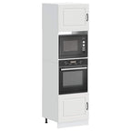 Armarios para horno (2 unidades) "Kalmar" de madera de ingeniería blanca brillante