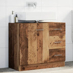 Armario lavabo madera contrachapada roble Sonoma 90x38,5x45 cm