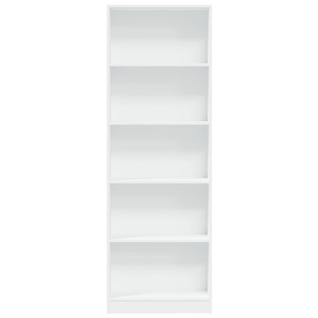 Estantería de madera de ingeniería blanca 60x24x176 cm