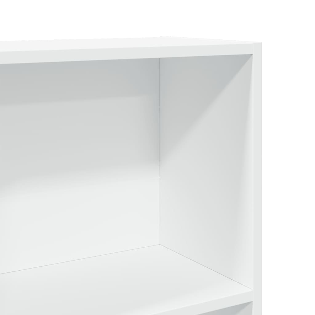 Estantería de madera de ingeniería blanca 60x24x176 cm