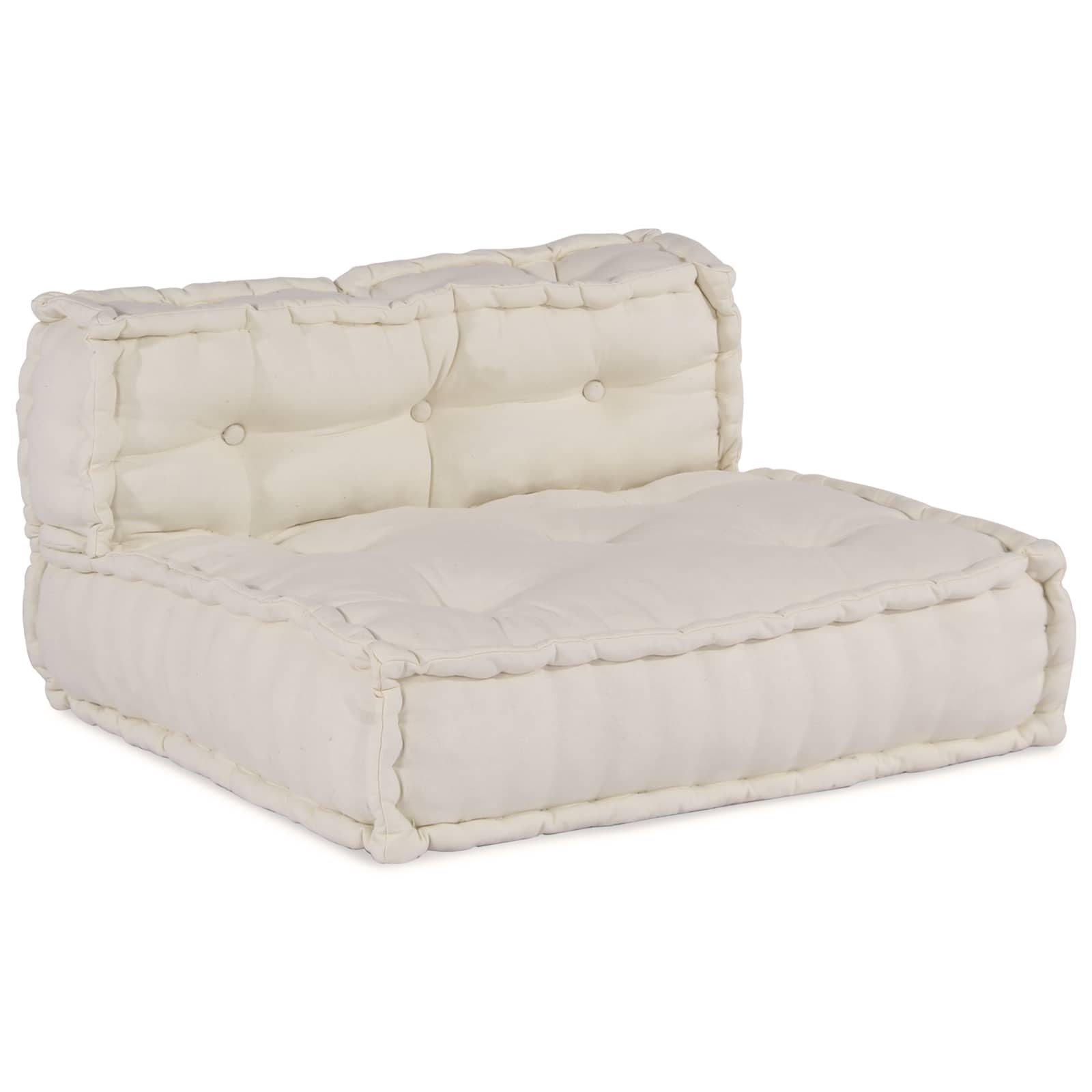 Unidad de Sofá Modular 2 pcs Crema 140 x 70 x 56 cm Tela