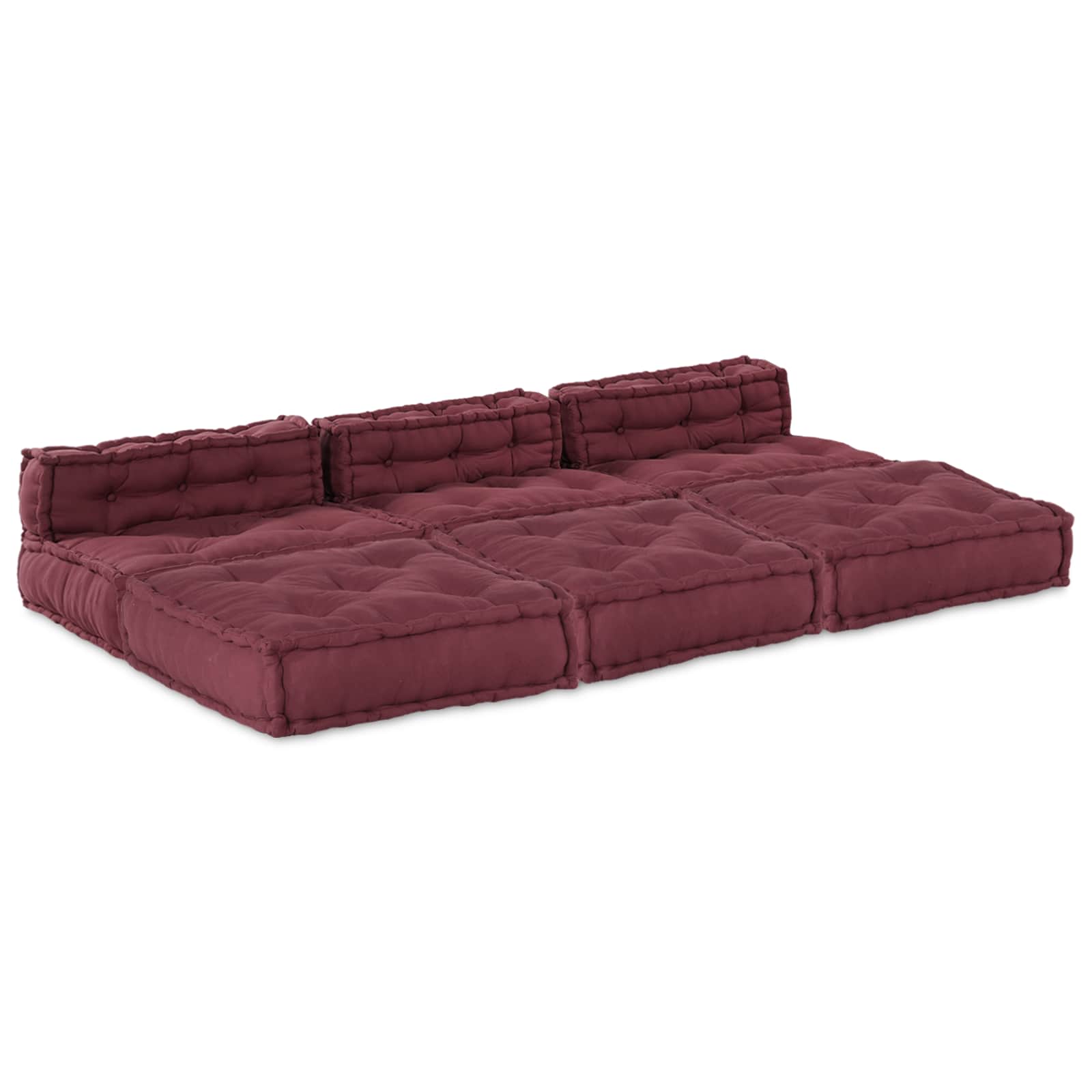 Modular Sofa Unit 2 pcs Yellow 140 x 70 x 36 cm Fabric