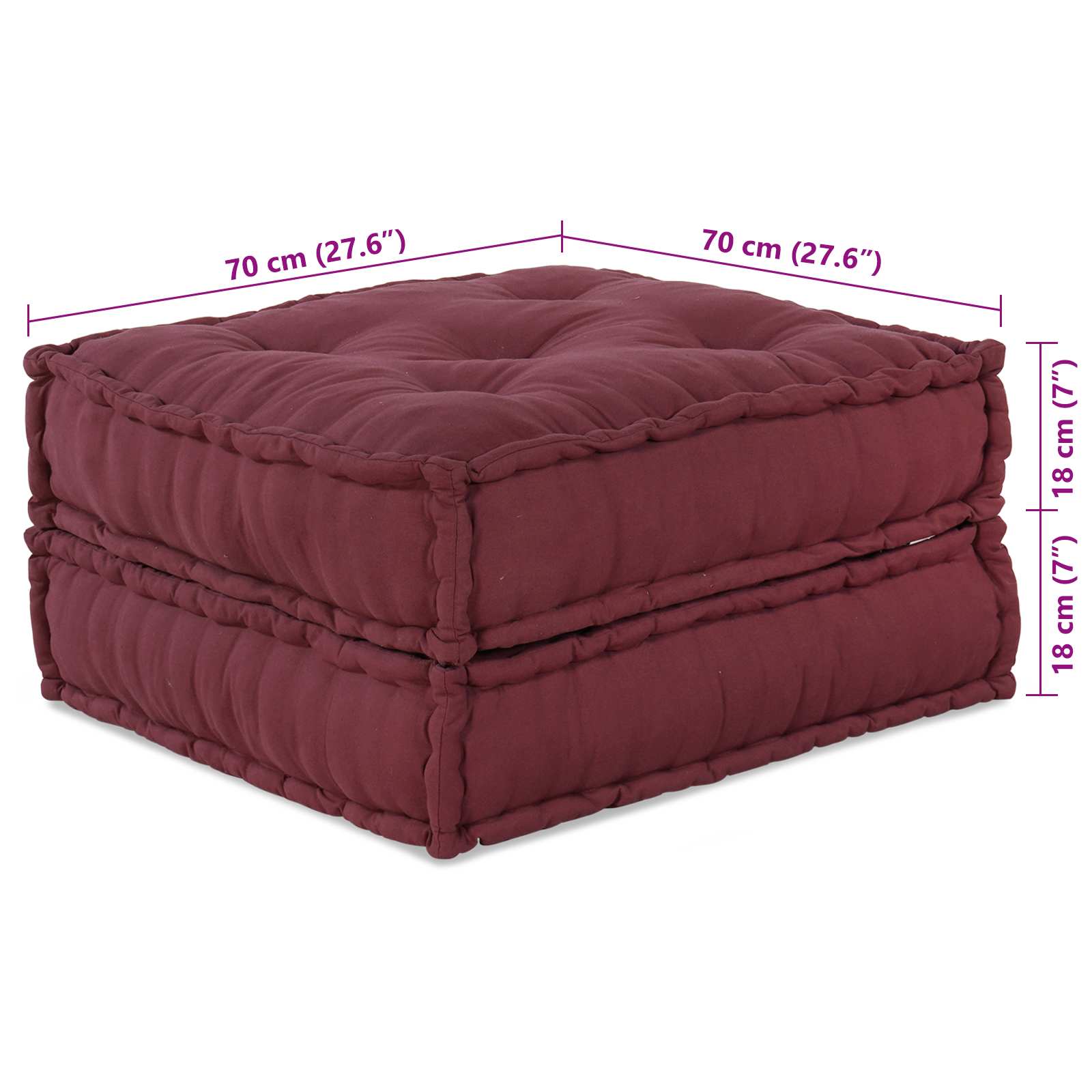 Unidad de Sofá Modular 2 pcs Castaño 140 x 70 x 36 cm Tela