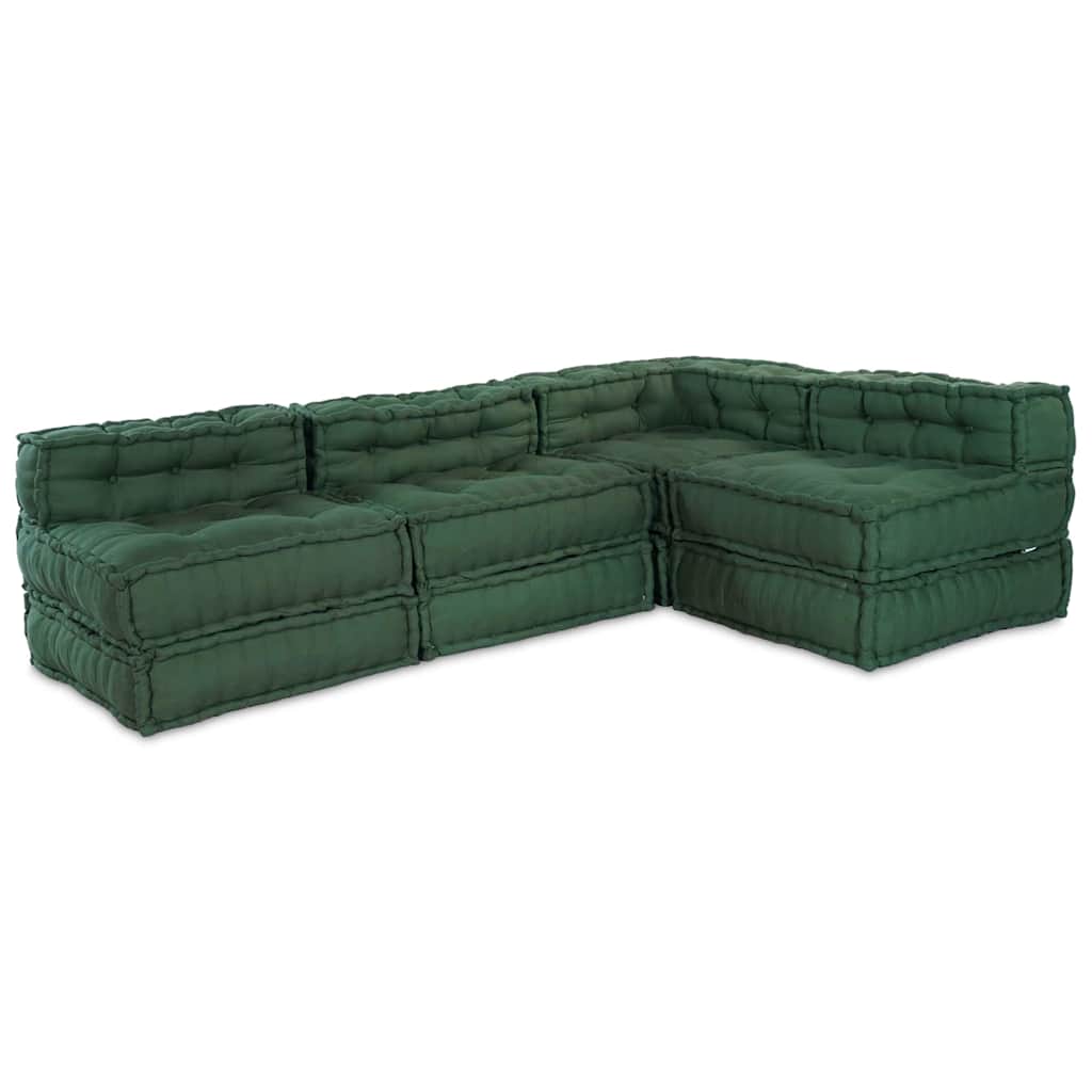 Modular Sofa Unit 2 pcs Yellow 140 x 70 x 36 cm Fabric