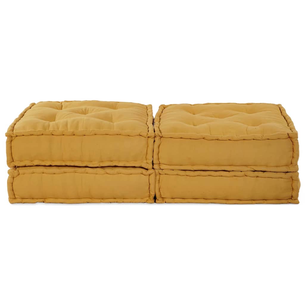Unidad de Sofá Modular 2 pcs Amarillo 140 x 70 x 36 cm Tela