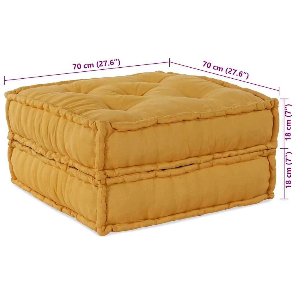 Unidad de Sofá Modular 2 pcs Amarillo 140 x 70 x 36 cm Tela