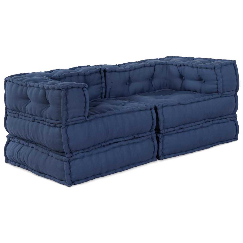 Modular Sofa Unit 2 pcs Yellow 140 x 70 x 36 cm Fabric