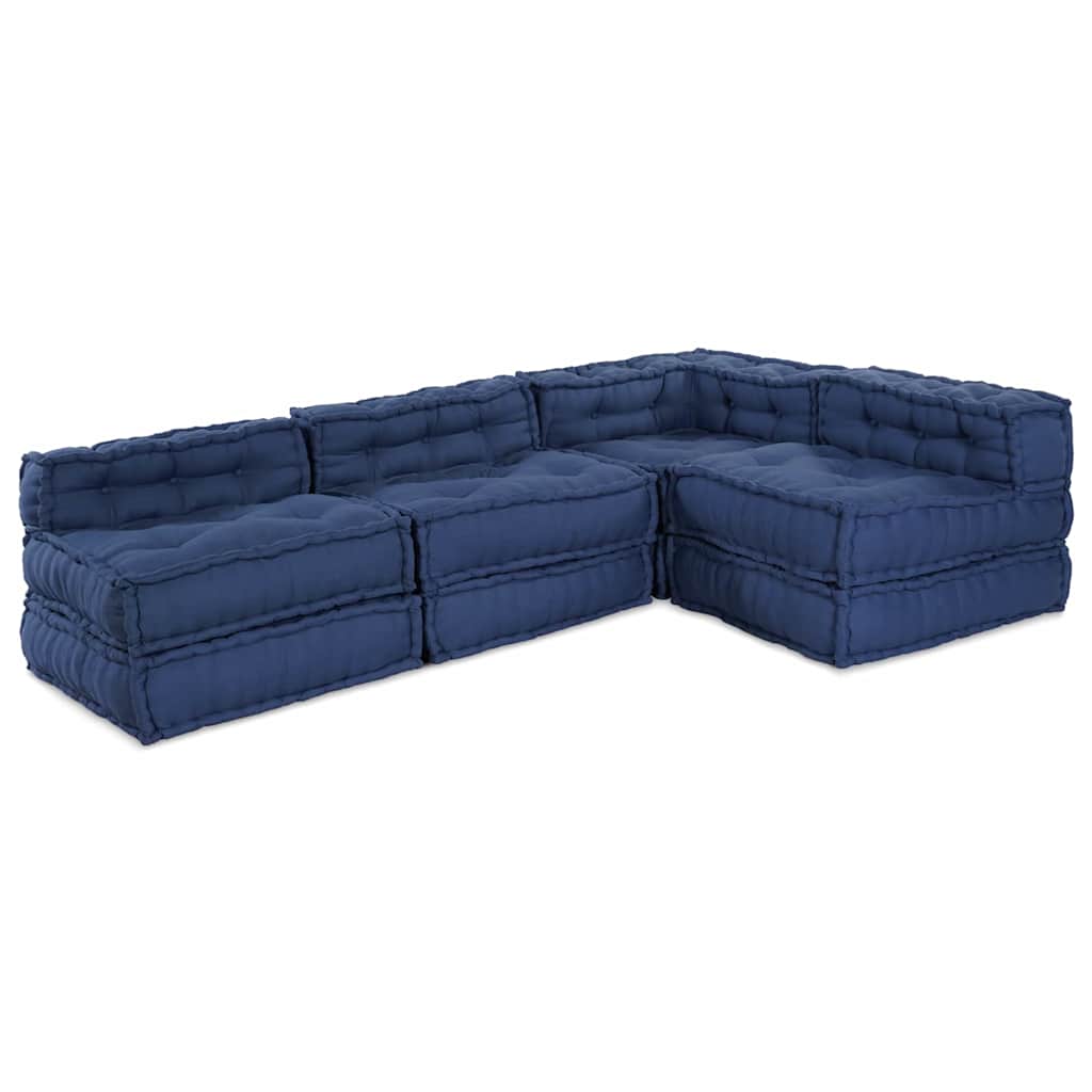 Modular Sofa Unit 2 pcs Yellow 140 x 70 x 36 cm Fabric