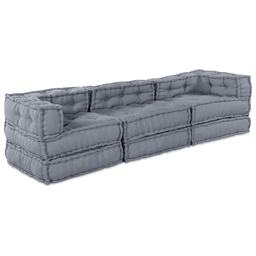Modular Sofa Unit 2 pcs Yellow 140 x 70 x 36 cm Fabric