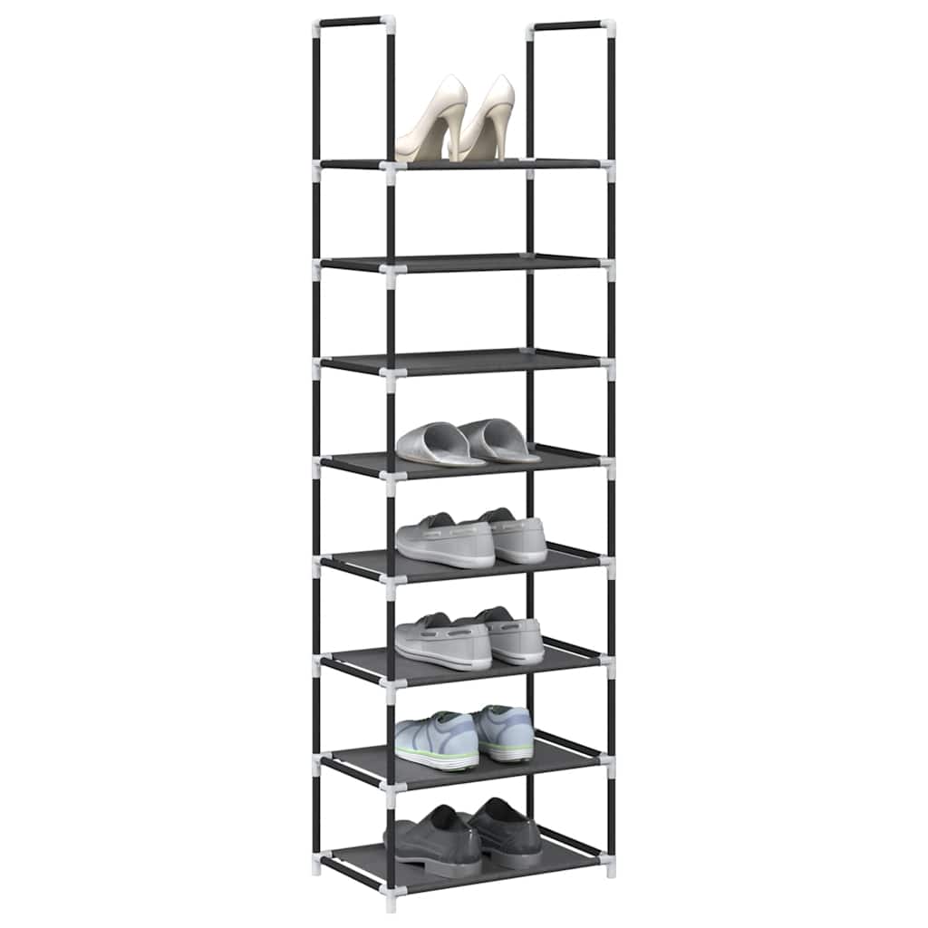 Zapatero 10 niveles gris 54x28x158 cm tejido no tejido