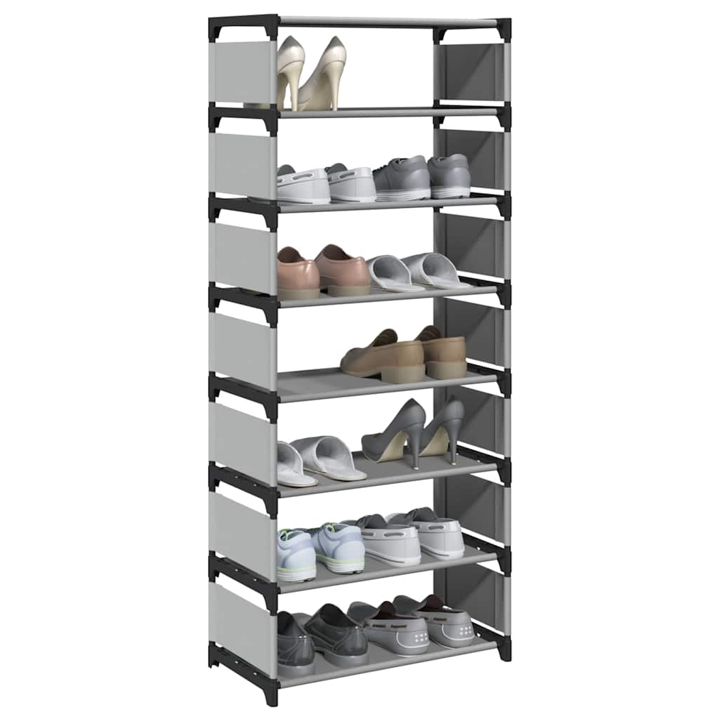 Zapatero 10 niveles gris 54x28x158 cm tejido no tejido
