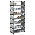 Zapatero 10 niveles gris 54x28x158 cm tejido no tejido