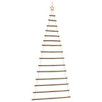 Árbol de Navidad colgante con estrella en la punta, 100 x 210 cm, rama natural