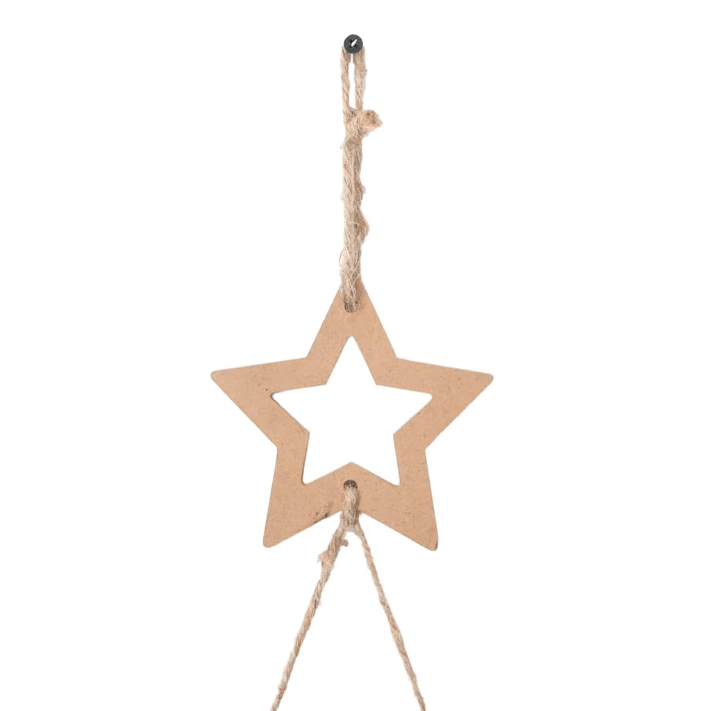 Árbol de Navidad colgante con estrella en la punta, 100 x 210 cm, rama natural