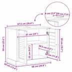 Mueble de lavabo con estante VIGO y Antiguo 68 x 34 x 59 cm